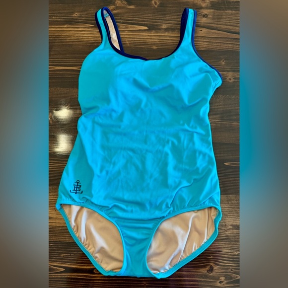 Lands' End Other - Lands'‎ End One Piece Swimsuit in Teal with Navy Trim